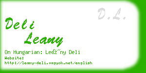 deli leany business card